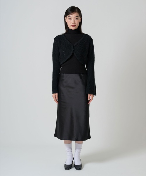 TINA:JOJUN(ティーナジョジュン)の「スパンコール ウールミックスカーディガン TINA:JOJUN(カーディガン/ボレロ・レディース・ブラック/クリーム/ピンク系その他・M)」の11枚目の写真