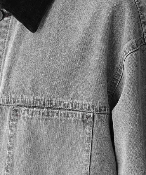 RAGEBLUE（レイジブルー）の「【セットアップ対応】ヴィンテージライク/デニムショートカバーオール（デニムジャケット・メンズ・ブルー/グレー/グリーン/オフホワイト・MEDIUM/LARGE）」の13枚目の写真
