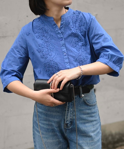 ジャーナルスタンダード Aartisav アンディサブ刺繍ブラウス透け感インド製 ジャーナルスタンダード Aartisav アンディサブ刺繍ブラウス透け