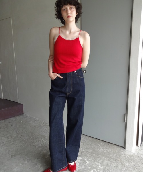 idem（イデム）の「cup in tulle frill camisole／カップインフリル付きキャミソール（キャミソール・レディース・レッド/グレイッシュベージュ/ブラック・FREE）」の11枚目の写真