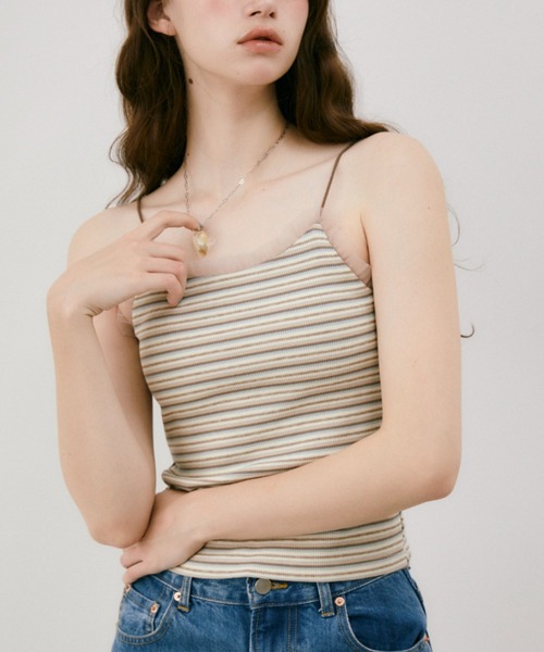 idem(イデム)の「cup in tulle frill camisole/カップインフリル付きキャミソール(キャミソール・レディース・レッド/グレイッシュベージュ/ブラック/グレー/その他・FREE)」の12枚目の写真