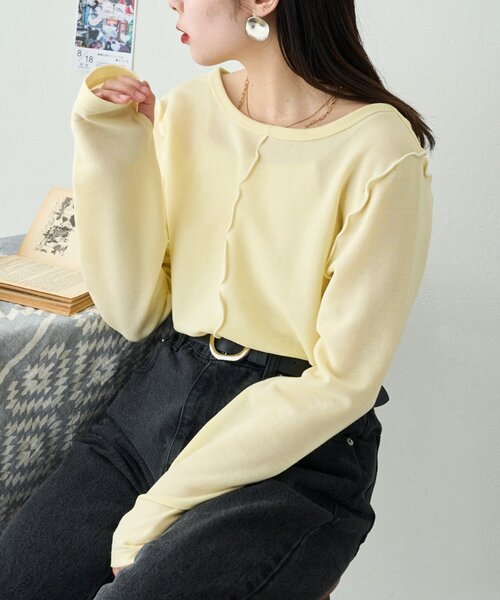 CIAOPANIC TYPY（チャオパニックティピー）の「【2025年S/S新作】シアースムースカラーメロウTee（Tシャツ/カットソー・レディース・ホワイト/ブラック/アイボリー/イエロー・ONE SIZE）」の22枚目の写真