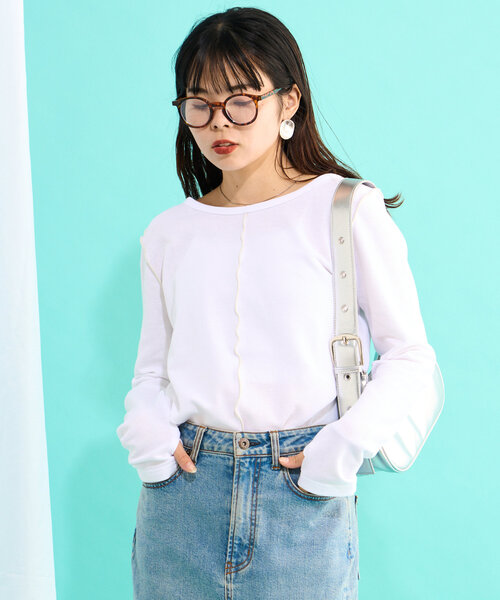 CIAOPANIC TYPY（チャオパニックティピー）の「【2025年S/S新作】シアースムースカラーメロウTee（Tシャツ/カットソー・レディース・ホワイト/ブラック/アイボリー/イエロー・ONE SIZE）」の20枚目の写真