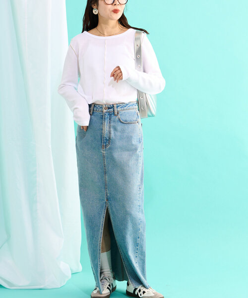 CIAOPANIC TYPY（チャオパニックティピー）の「【2025年S/S新作】シアースムースカラーメロウTee（Tシャツ/カットソー・レディース・ホワイト/ブラック/アイボリー/イエロー・ONE SIZE）」の12枚目の写真