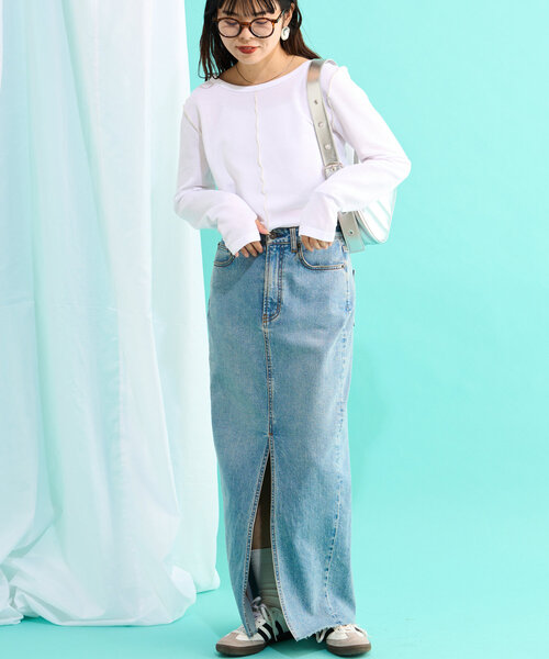 CIAOPANIC TYPY（チャオパニックティピー）の「【2025年S/S新作】シアースムースカラーメロウTee（Tシャツ/カットソー・レディース・ホワイト/ブラック/アイボリー/イエロー・ONE SIZE）」の13枚目の写真