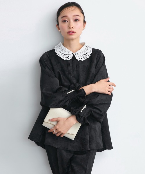 オケージョンドレス 結婚式 ｜ ストレッチ ｜ ダブル フレア ペプラム