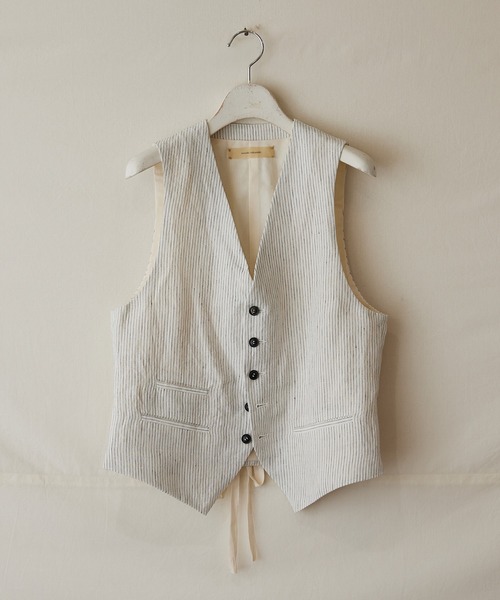 トップス suzuki takayuki knitted vest linen suzuki takayuki（スズキタカユキ）の「knitted vest（ベスト