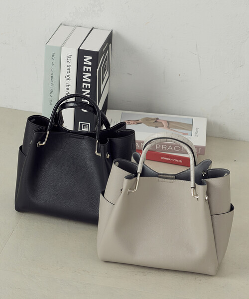 MONO　COMME CA（モノコムサ）の「5wayバッグ（ハンドバッグ・レディース・ブラック/グレー・FREE）」の7枚目の写真