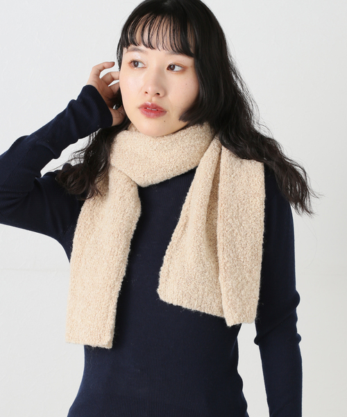 IENA LA BOUCLE（イエナラブークル）の「KARAKORAM/カラコルム ニットマフラー 4299-2S-OS（マフラー・レディース・サックスブルー/アイボリー・FREE）」の8枚目の写真