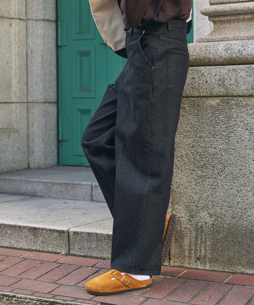 MONO-MART LADY'S（モノマートレディース）の「【セットアップ対応】センタープレス ストレート デニムパンツ（デニムパンツ・レディース・ネイビー/ブラック・M/S）」の6枚目の写真