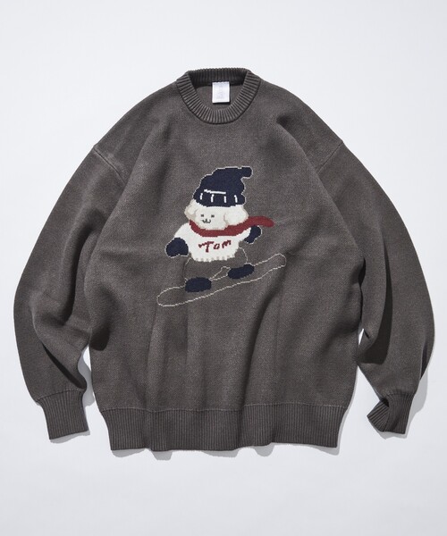 FREAK'S STORE（フリークスストア）の「tombonia/トムボニア スノーボード ムック クルーネック ニット（ニット/セーター・メンズ・ネイビー/グレー/オフホワイト・MEDIUM/LARGE）」の11枚目の写真