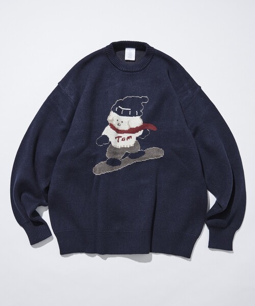 FREAK'S STORE（フリークスストア）の「tombonia/トムボニア スノーボード ムック クルーネック ニット（ニット/セーター・メンズ・ネイビー/グレー/オフホワイト・MEDIUM/LARGE）」の12枚目の写真