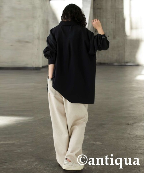 antiqua(アンティカ)の「ステッチパンツ(その他パンツ・レディース・ブラック/アイボリー・ONESIZE)」の7枚目の写真