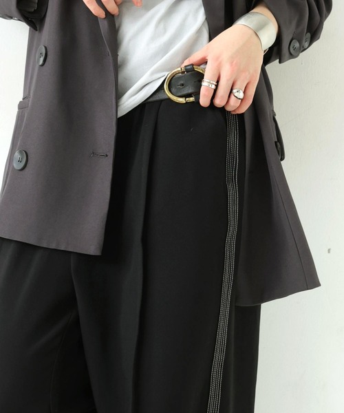 antiqua(アンティカ)の「ステッチパンツ(その他パンツ・レディース・ブラック/アイボリー・ONESIZE)」の10枚目の写真