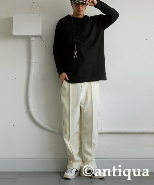 antiqua(アンティカ)の「ステッチパンツ(その他パンツ・レディース・ブラック/アイボリー・ONESIZE)」の21枚目の写真
