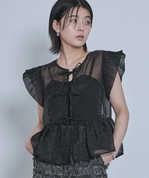 シアーブラウス」に該当するシャツ/ブラウス（リボン