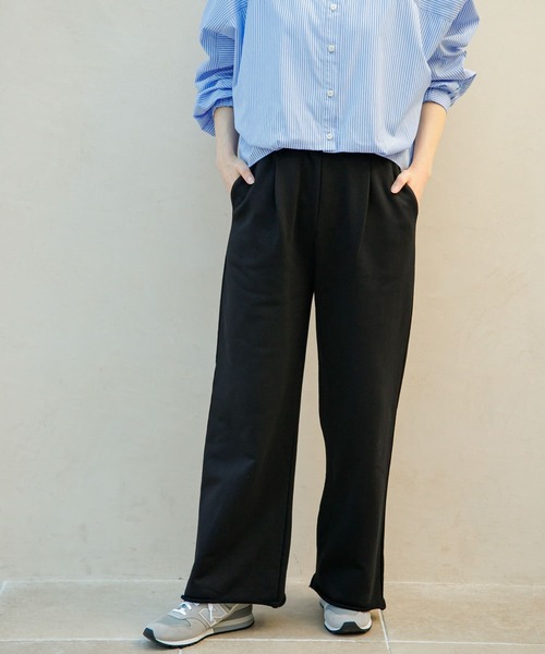 URBAN RESEARCH Sonny Label(アーバンリサーチサニーレーベル)の「『WEB限定』スウェットワイドパンツ(スウェットパンツ・レディース・ブラック/グレー・FREE)」の3枚目の写真