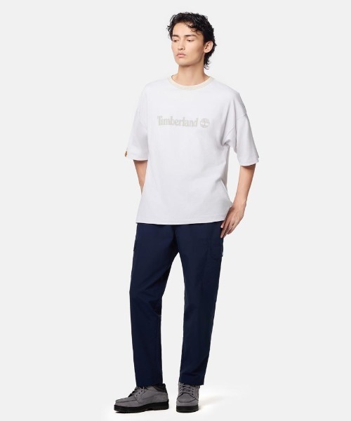 【Timberland】Garment Dye 半袖 Tシャツ ブルー / 送料無料 セール】メンズ 半袖 ハンプトン Tシャツ（Tシャツ/カットソー