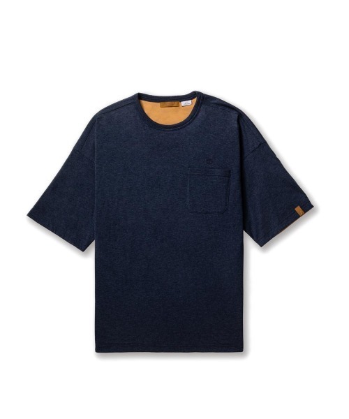 【Timberland】Garment Dye 半袖 Tシャツ ブルー / 送料無料 Timberland tシャツ メンズ 半袖 ブーツ ロゴ Tシャツ