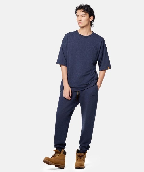 【Timberland】Garment Dye 半袖 Tシャツ ブルー / 送料無料 Timberland tシャツ メンズ 半袖 ブーツ ロゴ Tシャツ