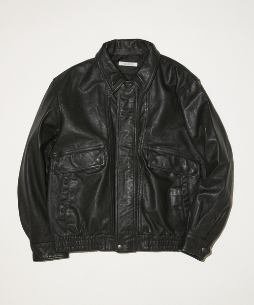 セール】ゴートレザー パネルライン ダッズブルゾン（ブルゾン