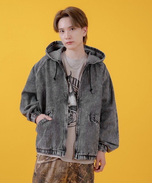 improves（インプローブス）の「デニムフードジャケット 10.5oz（デニムジャケット・メンズ・ブルー/ブラック・MEDIUM/X-LARGE/LARGE）」の3枚目の写真