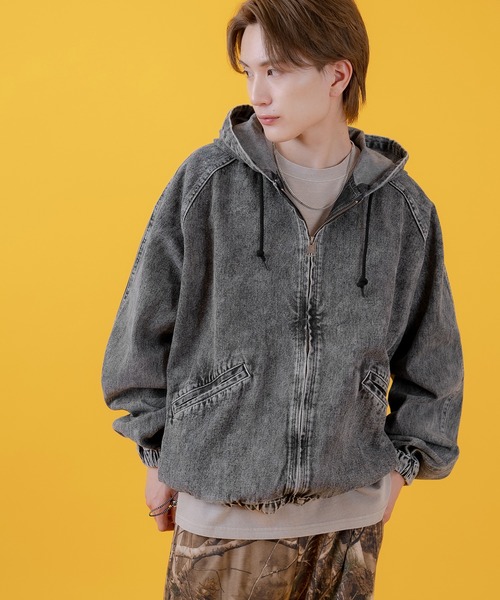 improves（インプローブス）の「デニムフードジャケット 10.5oz（デニムジャケット・メンズ・ブルー/ブラック・MEDIUM/X-LARGE/LARGE）」の6枚目の写真