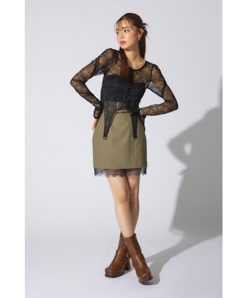 rienda（リエンダ）の「シアーレーストップス　シアートップス 春服（Tシャツ/カットソー・レディース・ライトピンク/ブラック/ホワイト・FREE）」の20枚目の写真