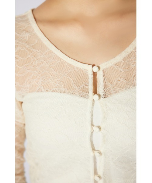 rienda（リエンダ）の「シアーレーストップス　シアートップス 春服（Tシャツ/カットソー・レディース・ライトピンク/ブラック/ホワイト・FREE）」の13枚目の写真