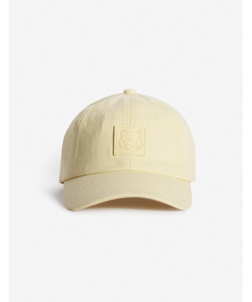 Maison Kitsuné ベージュキャップ セール】BOLD FOX HEAD LEATHER PATCH 6P CAP（キャップ