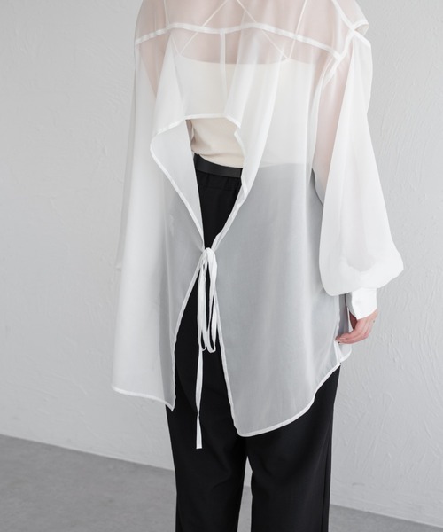セール】バックオープンシアーシャツ（シャツ/ブラウス）｜raffime