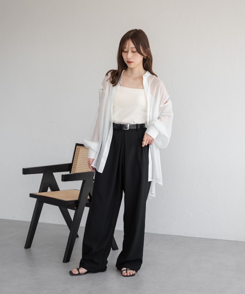 raffime（ラフィミー）の「【Raffime】バックデザインシアーシャツ（シャツ/ブラウス・レディース・ベージュ系その他/ブルー系その他/オフホワイト・フリー）」の18枚目の写真