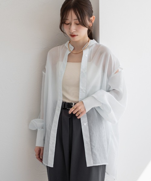 ブラウス シャツ バックオープンシアートップ レディース バックオープンシアートップ（シャツ/ブラウス）｜STYLEMIXER