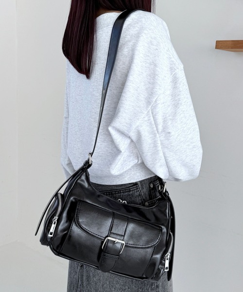 Heather（ヘザー）の「ベルト付きWポケットBAG 323284