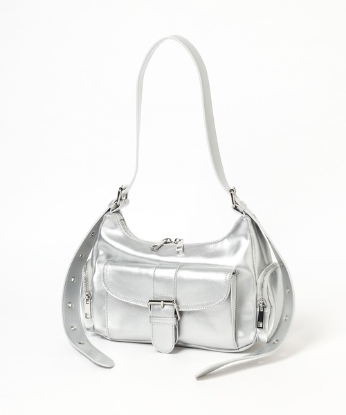 Heather ベルト付きWポケットBAG 323284 ショルダーバッグ Heather ショルダーバッグ バッグ ベルト付きWポケットBAG