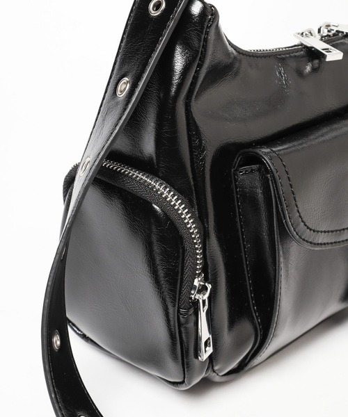 Heather（ヘザー）の「ベルト付きWポケットBAG　323284（ショルダーバッグ・レディース・シルバー/ブラック/ベージュ/ブラウン/キャメル・ONE SIZE）」の21枚目の写真