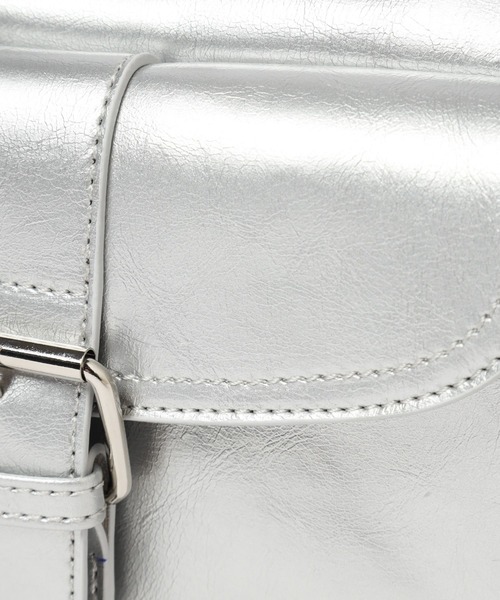 Heather（ヘザー）の「ベルト付きWポケットBAG　323284（ショルダーバッグ・レディース・シルバー/ブラック/ベージュ/ブラウン/キャメル・ONE SIZE）」の15枚目の写真