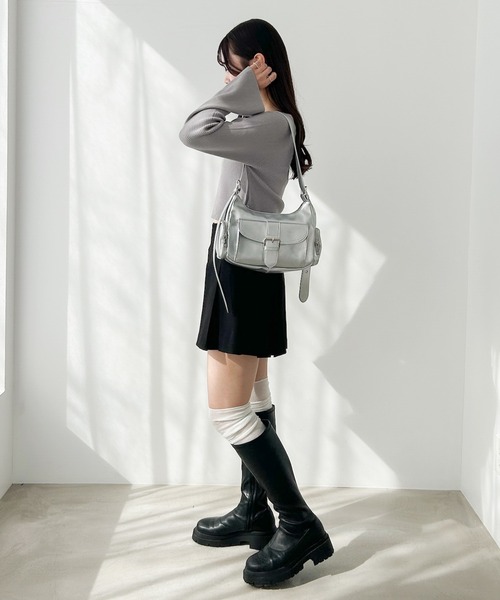 【美品】Heatherベルト付きWポケットBAG シルバー Heather｜ベルト付きWポケットBAG | Rakuten Fashion(楽天