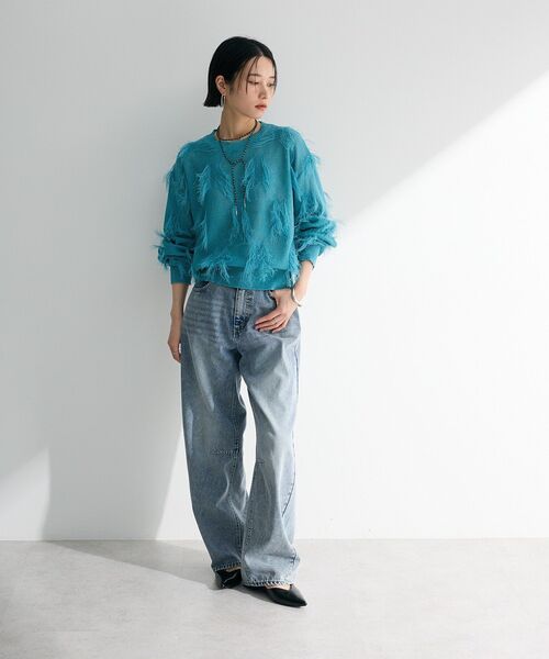 ELENCARE DUE（エレンカーレデュエ）の「・ELENCARE DUE デニムバレルレッグパンツ（デニムパンツ・レディース・グレー/ブラック/インディゴブルー/ライトインディゴブルー・FREE）」の6枚目の写真