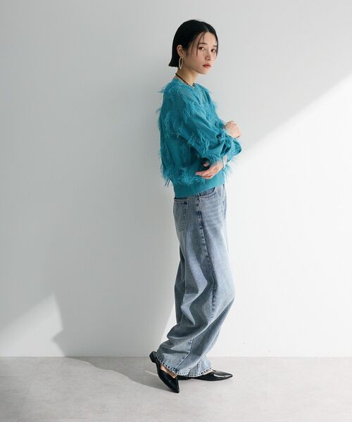 ELENCARE DUE（エレンカーレデュエ）の「・ELENCARE DUE デニムバレルレッグパンツ（デニムパンツ・レディース・グレー/ブラック/インディゴブルー/ライトインディゴブルー・FREE）」の7枚目の写真