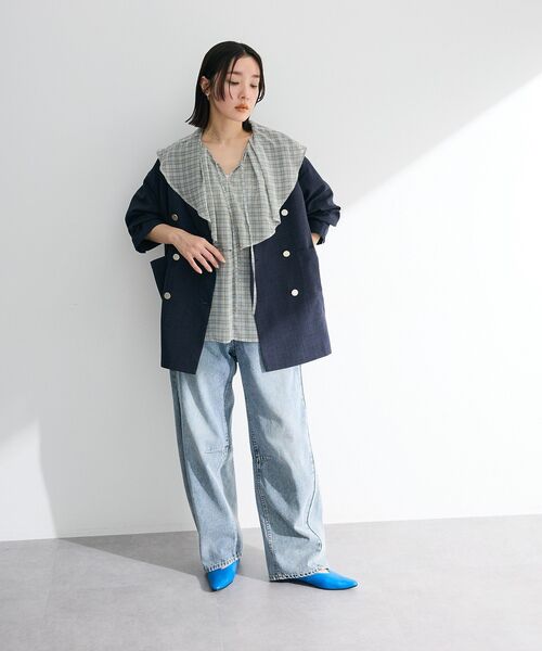 ELENCARE DUE（エレンカーレデュエ）の「・ELENCARE DUE デニムバレルレッグパンツ（デニムパンツ・レディース・グレー/ブラック/インディゴブルー/ライトインディゴブルー・FREE）」の9枚目の写真