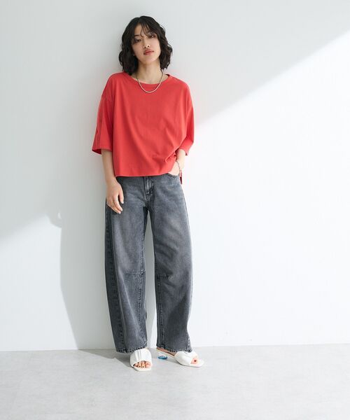 ELENCARE DUE（エレンカーレデュエ）の「・ELENCARE DUE デニムバレルレッグパンツ（デニムパンツ・レディース・グレー/ブラック/インディゴブルー/ライトインディゴブルー・FREE）」の10枚目の写真