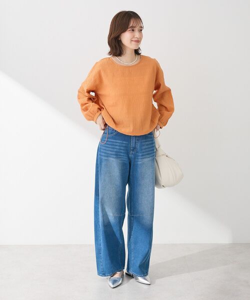 ELENCARE DUE（エレンカーレデュエ）の「・ELENCARE DUE デニムバレルレッグパンツ（デニムパンツ・レディース・グレー/ブラック/インディゴブルー/ライトインディゴブルー・FREE）」の16枚目の写真