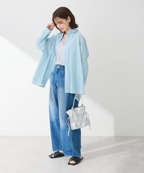 ELENCARE DUE（エレンカーレデュエ）の「・ELENCARE DUE デニムバレルレッグパンツ（デニムパンツ・レディース・グレー/ブラック/インディゴブルー/ライトインディゴブルー・FREE）」の17枚目の写真