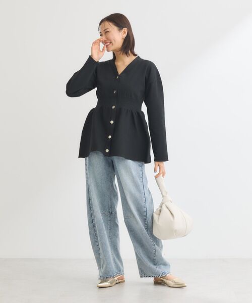 ELENCARE DUE（エレンカーレデュエ）の「・ELENCARE DUE デニムバレルレッグパンツ（デニムパンツ・レディース・グレー/ブラック/インディゴブルー/ライトインディゴブルー・FREE）」の19枚目の写真