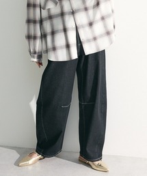 ELENCARE DUE | ・ELENCARE DUE デニムバレルレッグパンツ(デニムパンツ)