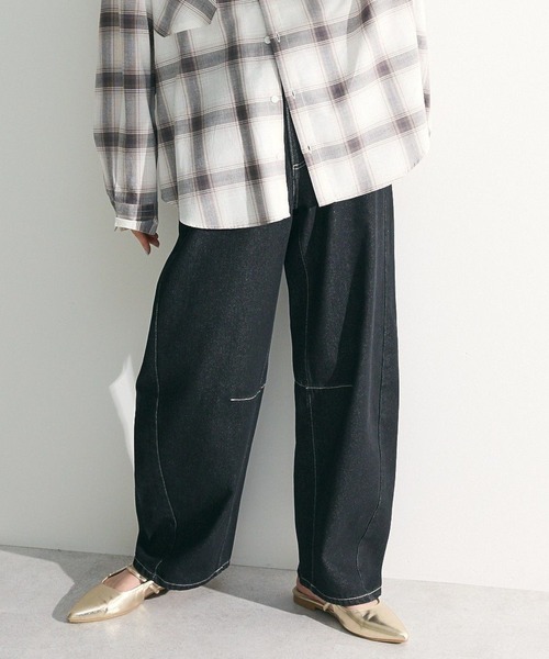 ELENCARE DUE（エレンカーレデュエ）の「・ELENCARE DUE デニムバレルレッグパンツ（デニムパンツ・レディース・グレー/ブラック/インディゴブルー/ライトインディゴブルー・FREE）」の2枚目の写真