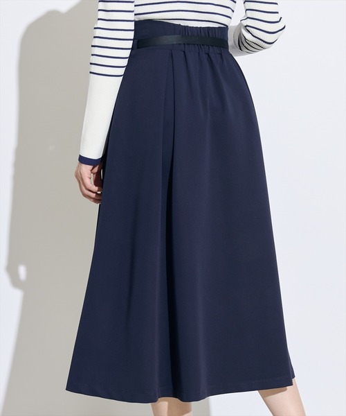 SWINGLE（スウィングル）の「バイカラーリボンベルトタックフレアスカート（スカート・レディース・ピンク/ネイビー/ブラック系その他・MEDIUM/SMALL）」の22枚目の写真