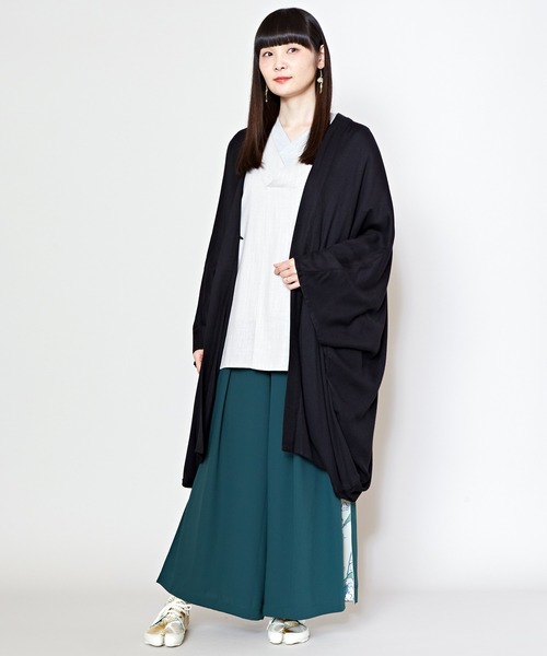 カヤ（カヤ）の「【カヤ】春宵UV羽織（カーディガン/ボレロ・レディース・スミクロ/グリーン系その他/ライトグレー/レッド・FREE）」の7枚目の写真