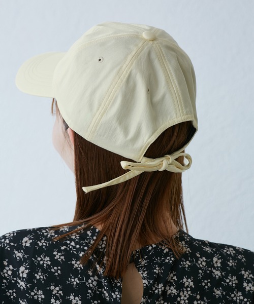 ROPE' PICNIC（ロペピクニック）の「【UVカット・抗菌防臭・洗える】シャイニーバックリボンキャップ/リンクコーデ（キャップ・レディース・ブラック/ライトグレー/ブルー系その他4/クリーム・FREE）」の8枚目の写真